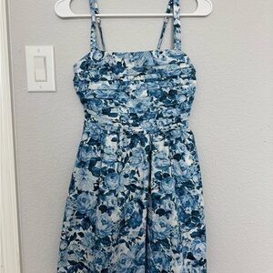 Abercrombie Floral Blue and White Mini Dress